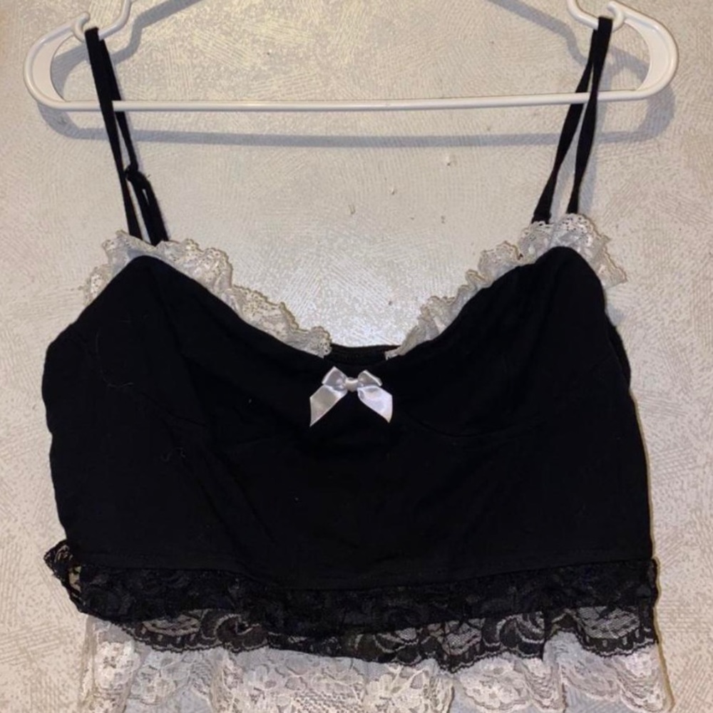 Lolita Laced Bow-Front Crop Top